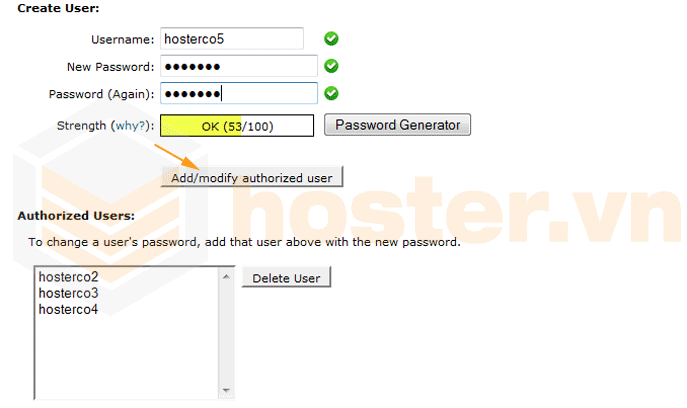 Đặt mật khẩu truy cập website cPanel, hosting hải phòng, website hải phòng